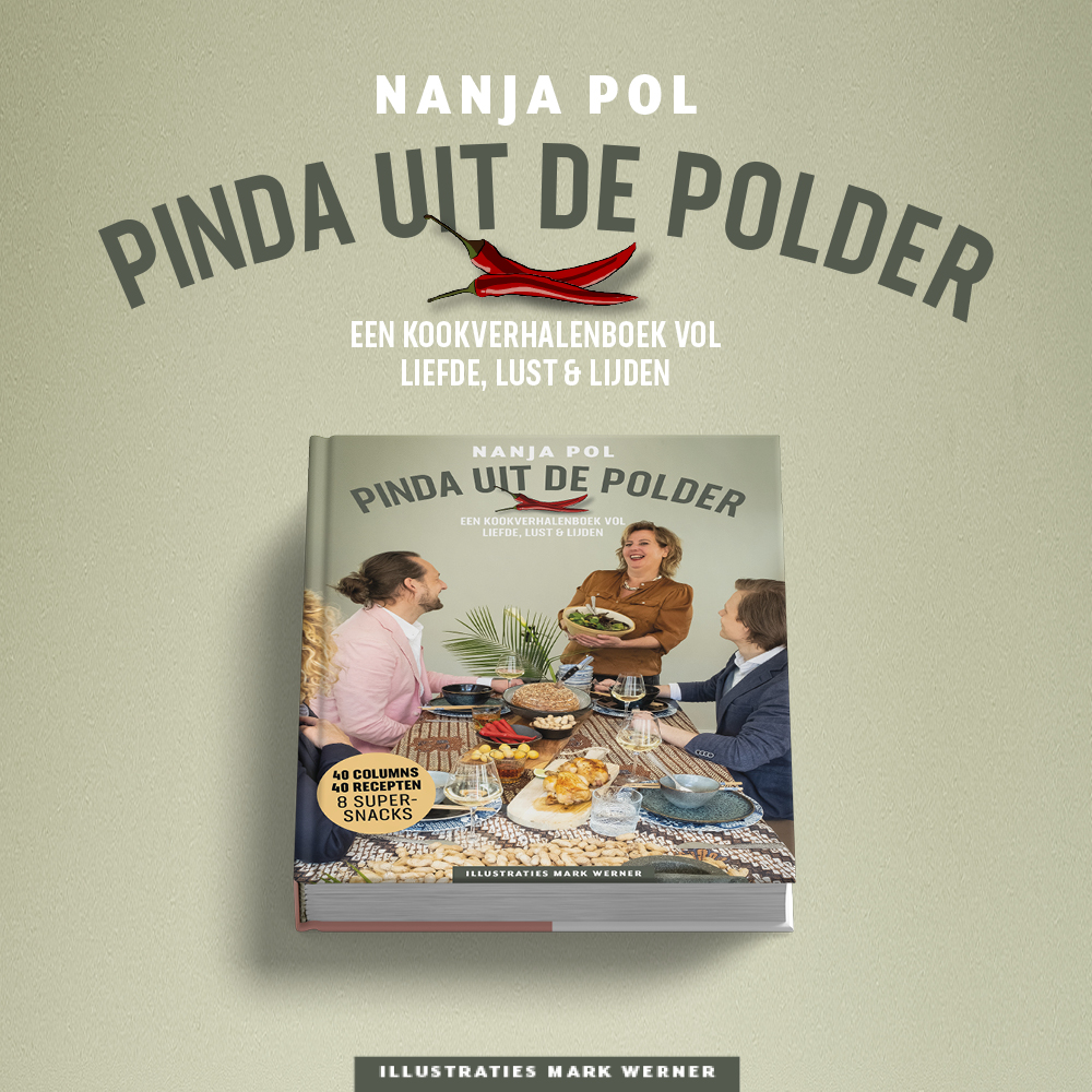 Omslag van het kookverhalenboek Pinda uit de Polder van Nanja Pol